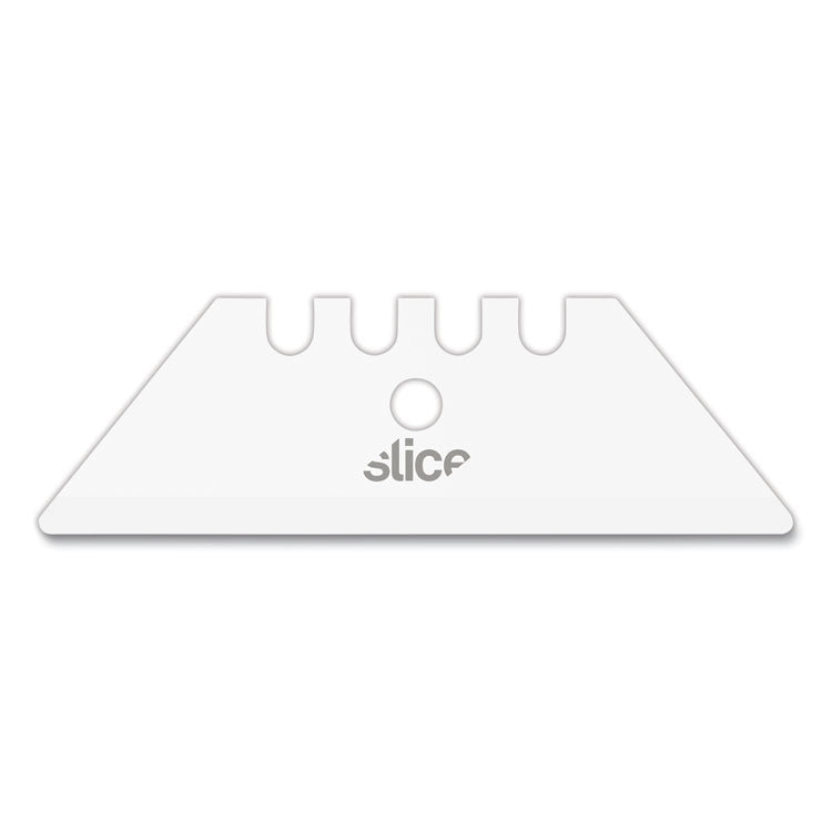 Safety Utility Knife Blades, Rounded Tip, Ceramic Zirconium Oxide, 2/Pack