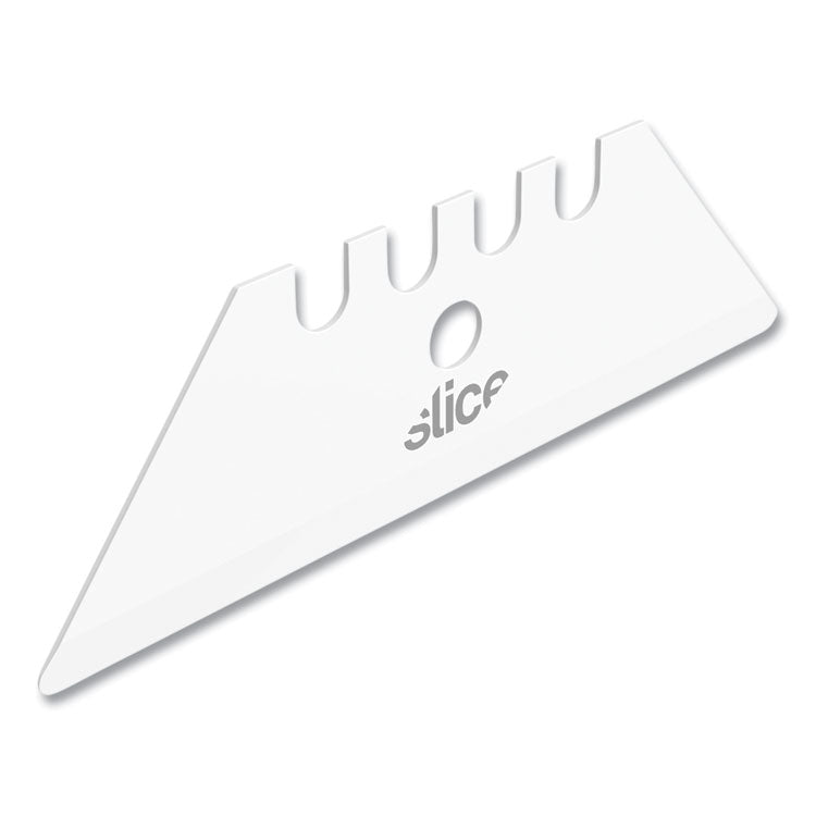 Safety Utility Knife Blades, Rounded Tip, Ceramic Zirconium Oxide, 2/Pack