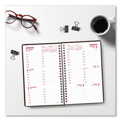 DuraFlex Weekly Planner, 8 x 5, Black Cover, 12-Month (Jan to Dec): 2026