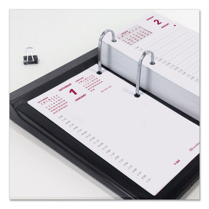 Daily Calendar Pad Refill, 6 x 3.5, White/Burgundy/Gray Sheets, 12-Month (Jan to Dec): 2026