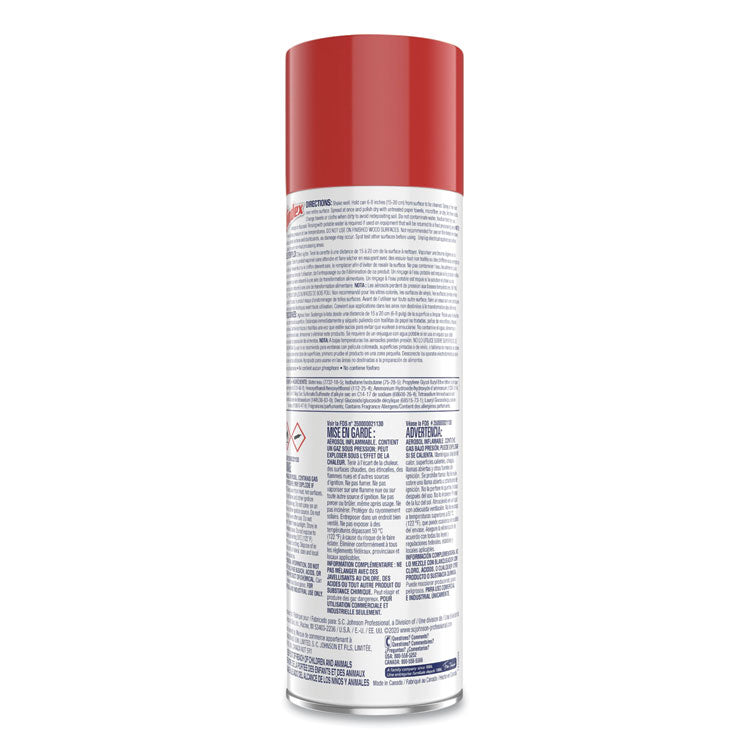 Foaming Glass Cleaner, 20 oz Aerosol Spray, 6/Carton