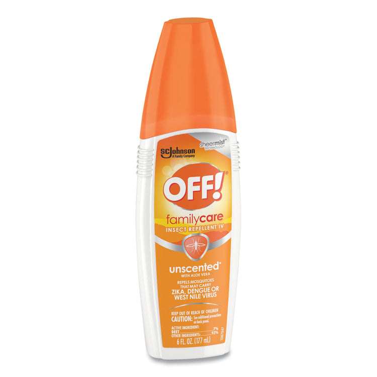 FamilyCare Unscented Spray Insect Repellent, 6 oz Spray Bottle, 12/Carton