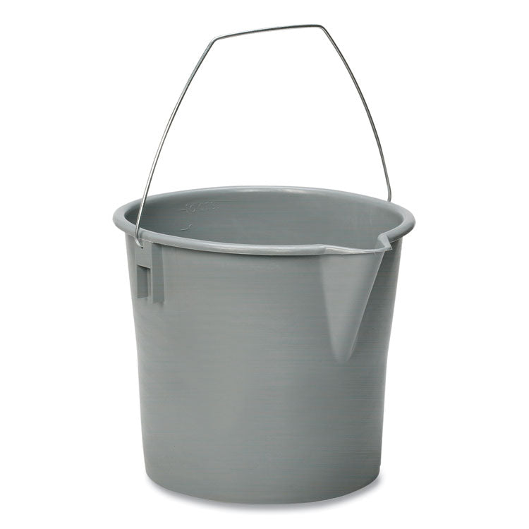 7240000606006, SKILCRAFT Utility Pail, Polyethylene, Gray, 10" Diameter