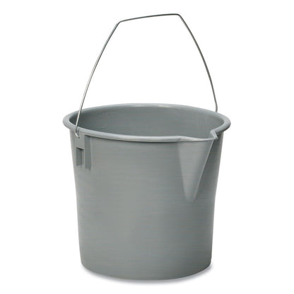 7240000606006, SKILCRAFT Utility Pail, Polyethylene, Gray, 10" Diameter
