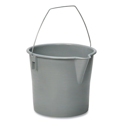 7240000606006, SKILCRAFT Utility Pail, Polyethylene, Gray, 10" Diameter
