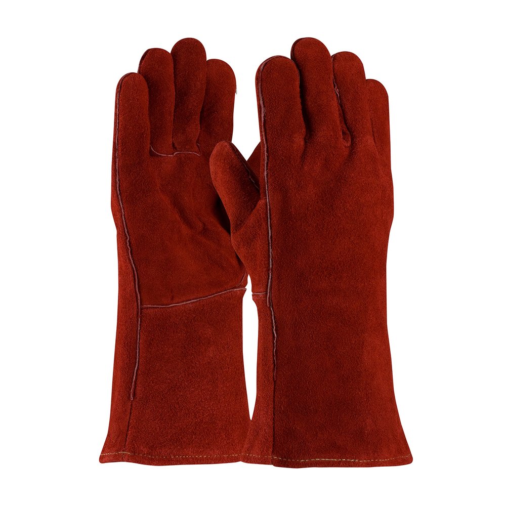 PIP Econ Split COW Leather Welder Glove Cott Lining, 12 Pairs/Pack