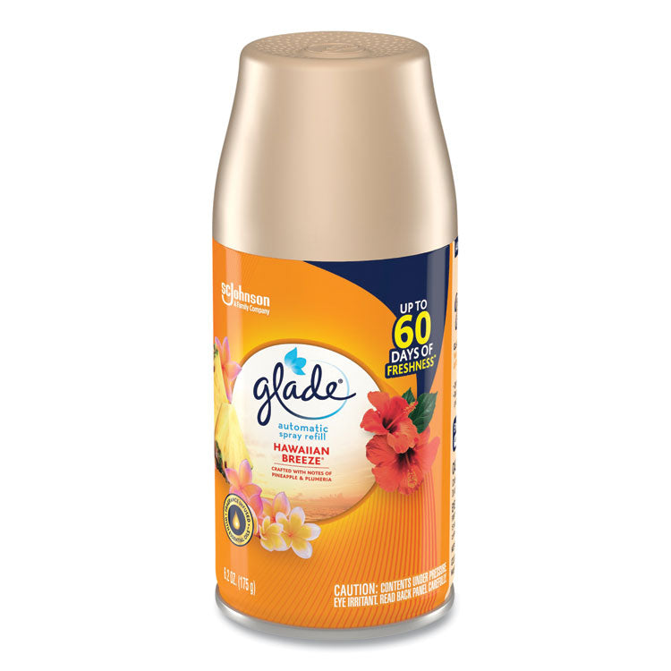 Automatic Air Freshener, Hawaiian Breeze, 6.2 oz Spray Can, 6/Carton