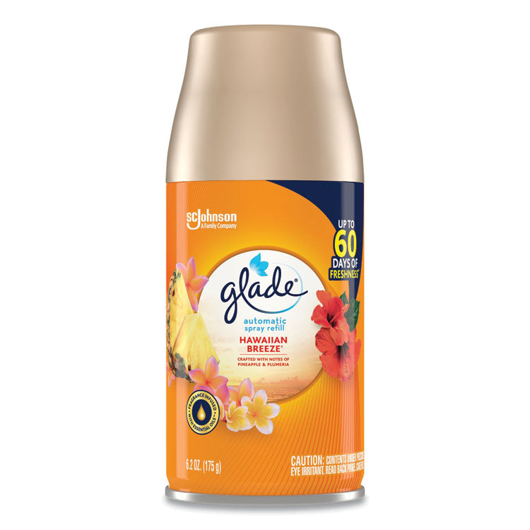 Automatic Air Freshener, Hawaiian Breeze, 6.2 oz Spray Can, 6/Carton