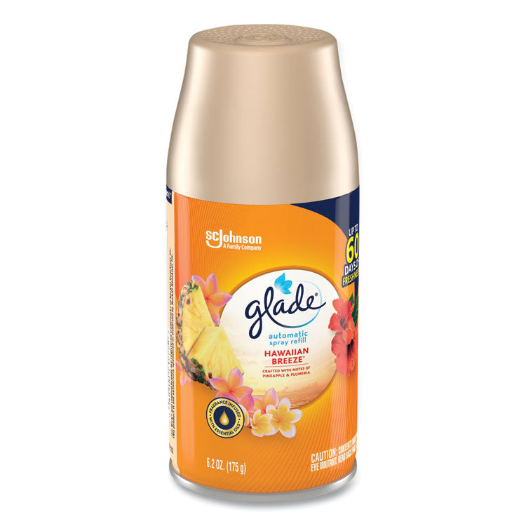 Automatic Air Freshener, Hawaiian Breeze, 6.2 oz Spray Can, 6/Carton