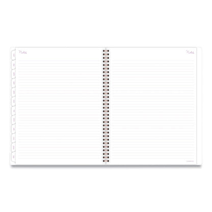 Mina Weekly/Monthly Planner, Floral Artwork, 11 x 8.5, White/Violet/Peach Cover, 12-Month (Jan to Dec): 2026