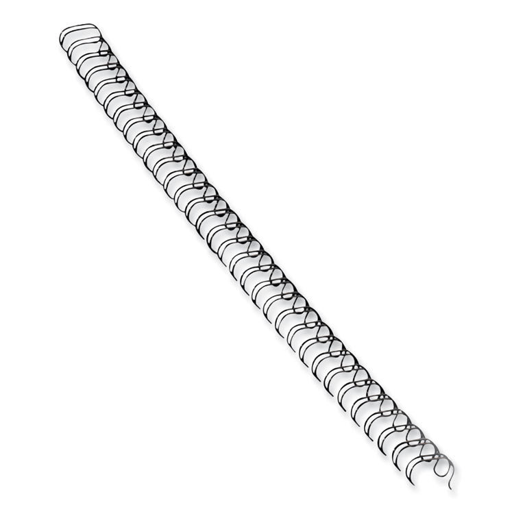 Wire Bindings for 11 x 8.5 Documents, 32 Rings, 0.5" (100-Sheet) Capacity, Black, 25/Pack