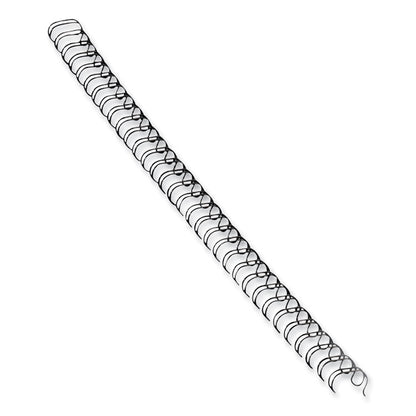 Wire Bindings for 11 x 8.5 Documents, 32 Rings, 0.5" (100-Sheet) Capacity, Black, 25/Pack