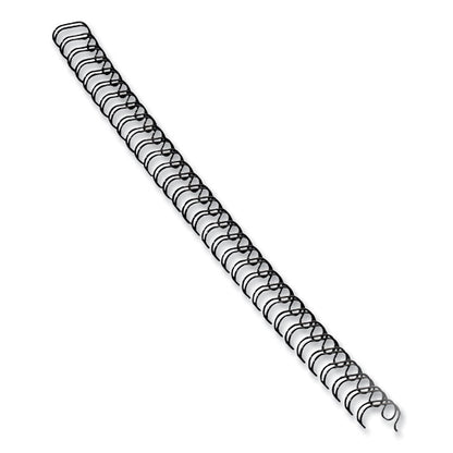 Wire Bindings for 11 x 8.5 Documents, 32 Rings, 0.38" (80-Sheet) Capacity, Black, 25/Pack