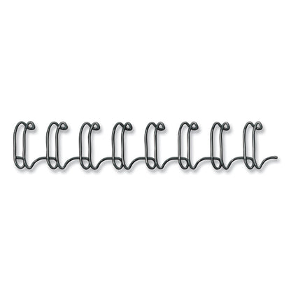 Wire Bindings for 11 x 8.5 Documents, 32 Rings, 0.38" (80-Sheet) Capacity, Black, 25/Pack