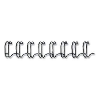 Wire Bindings for 11 x 8.5 Documents, 32 Rings, 0.31" (50-Sheet) Capacity, Black, 25/Pack