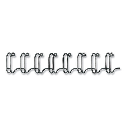 Wire Bindings for 11 x 8.5 Documents, 32 Rings, 0.5" (100-Sheet) Capacity, Black, 25/Pack