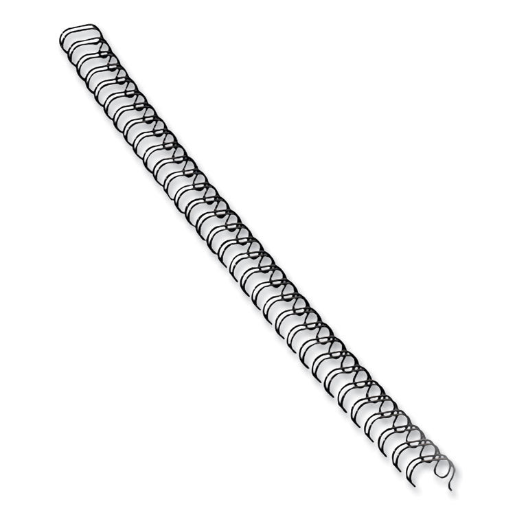 Wire Bindings for 11 x 8.5 Documents, 32 Rings, 0.31" (50-Sheet) Capacity, Black, 25/Pack