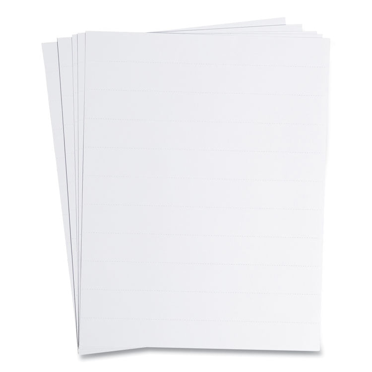 Data Card Replacement Sheet, 8.5 x 11 Sheets, Perforated at 1", White, 10/Pack