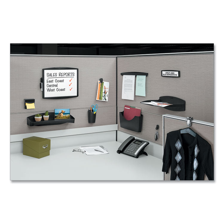Partition Additions Clips, 40 Sheet Capacity, Dark Graphite, 4/Pack