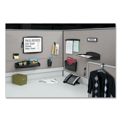 Partition Additions Clips, 40 Sheet Capacity, Dark Graphite, 4/Pack