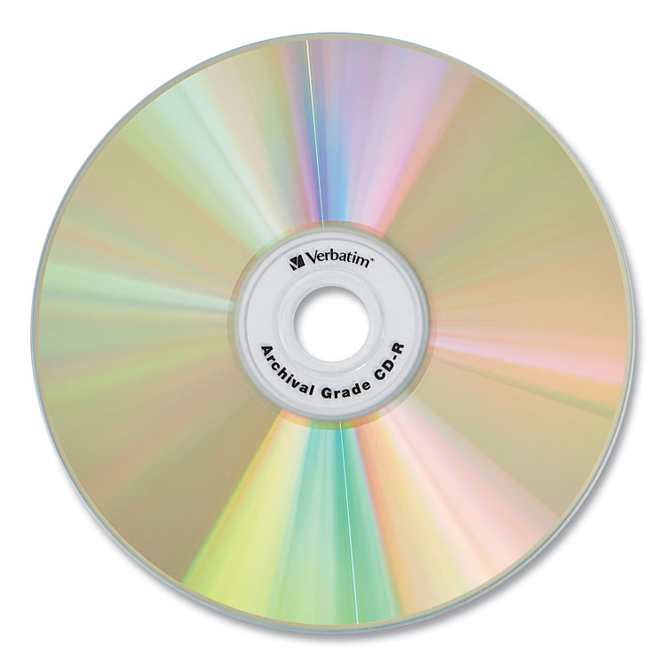 CD-R Archival Grade Recordable Disc, 700 MB/80 min, 52x, Spindle, Gold, 50/Pack