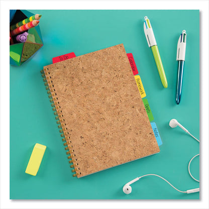 Ultra Tabs Repositionable Tabs, Margin Tabs: 2.5" x 1", 1/5-Cut, Assorted Colors, 24/Pack