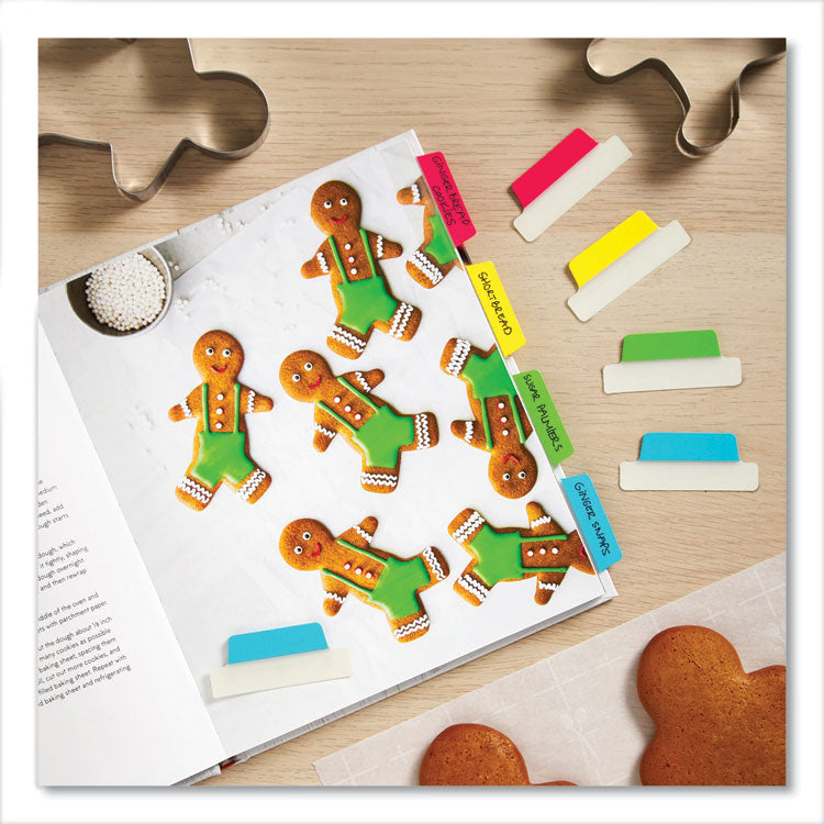 Ultra Tabs Repositionable Tabs, Margin Tabs: 2.5" x 1", 1/5-Cut, Assorted Colors, 48/Pack