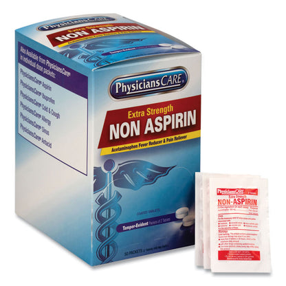 Extra-Strength Acetaminophen Tablets, Two-Pack, 50 Packs/Box