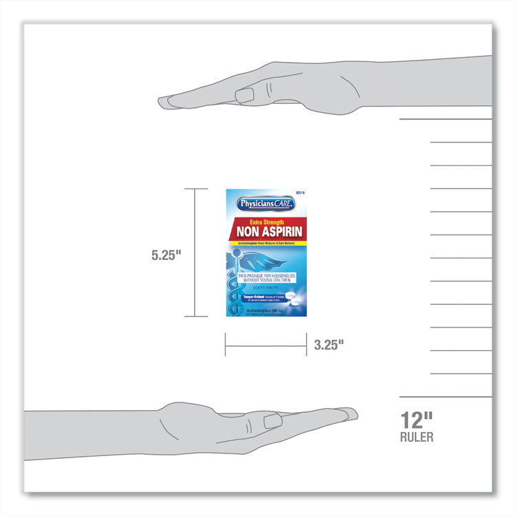 Extra-Strength Acetaminophen Tablets, Two-Pack, 50 Packs/Box