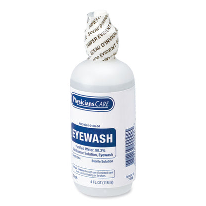 First Aid Refill Components Disposable Eye Wash, 4 oz. Bottle