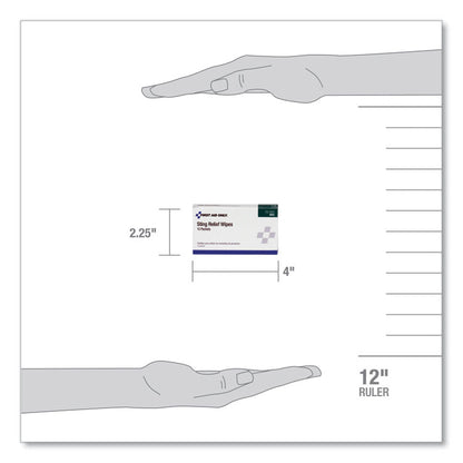 First Aid Sting Relief Pads, 10/Box
