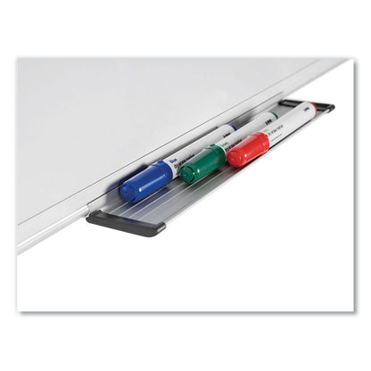 Porcelain Value Dry Erase Board, 48" x 96", White Surface, Satin Aluminum Frame