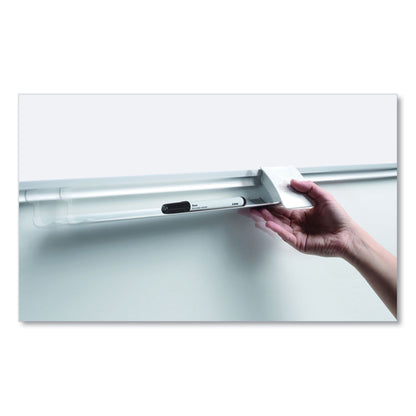 Gridded Magnetic Steel Dry Erase Project Planning Board, 1" x 2" Cells, 72" x 48", White Surface, Satin Aluminum Frame