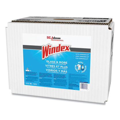 Glass Cleaner with Ammonia-D, Unscented, 5 gal Bag-in-Box Dispenser