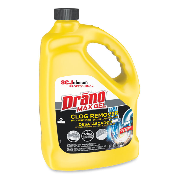 Max Gel Clog Remover, Bleach Scent, 128 oz Bottle