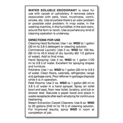 Water-Soluble Deodorant, Mountain Air, 1 gal Bottle, 4/Carton