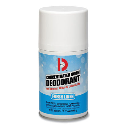 Metered Concentrated Room Deodorant, Fresh Linen, 7 oz Aerosol Spray, 12/Box