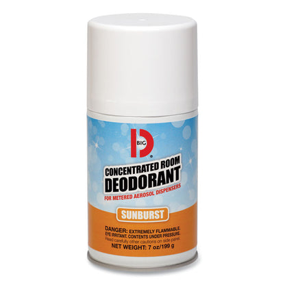 Metered Concentrated Room Deodorant, Sunburst, 7 oz Aerosol Spray, 12/Carton