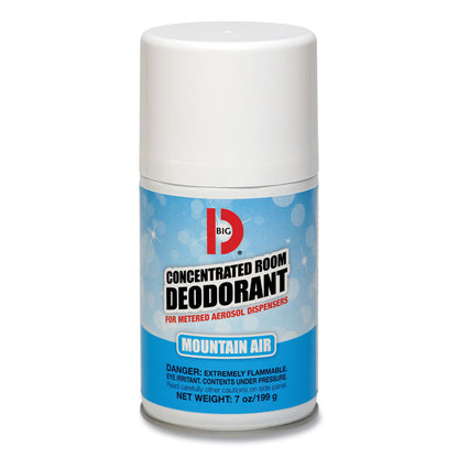 Metered Concentrated Room Deodorant, Mountain Air, 7 oz Aerosol Spray, 12/Carton