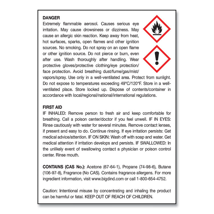 Metered Concentrated Room Deodorant, Mountain Air, 7 oz Aerosol Spray, 12/Carton