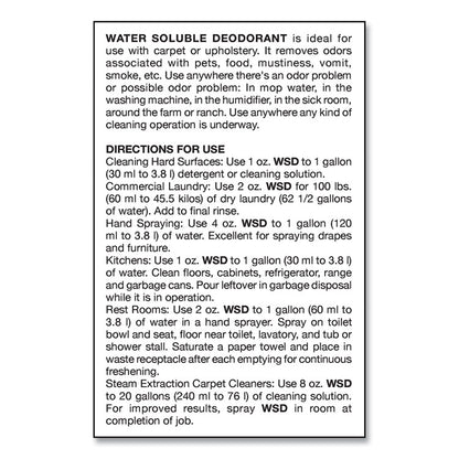 Water-Soluble Deodorant, Mountain Air, 32 oz Bottle, 12/Carton