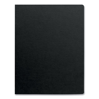 Futura Presentation Covers for Binding Systems, Plastic, Round Corners, 11.25 x 8.75, Matte Black, 25/Pack