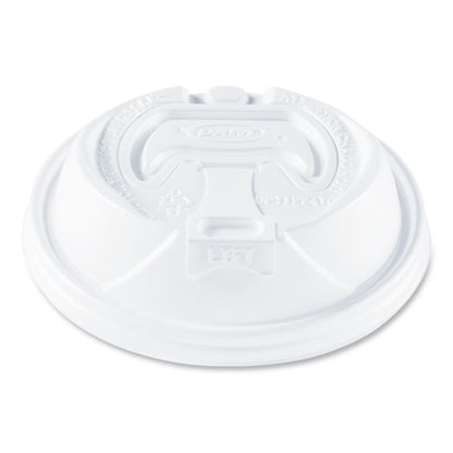 Optima Reclosable Lids for Paper Hot Cups, Fits 12 oz to 24 oz Hot Cups, Plastic, White, 1,200/Carton