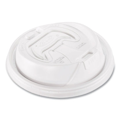 Optima Reclosable Lids for Paper Hot Cups, Fits 12 oz to 24 oz Hot Cups, Plastic, White, 1,200/Carton