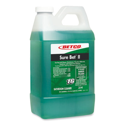 Sure Bet II Foaming FastDraw Disinfectant, Citrus Scent, 67.6 oz Bottle, 4/Carton