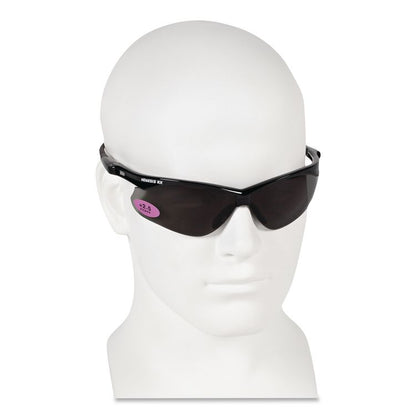 Nemesis Readers Safety Glasses, 2.5+ Diopter, Black Half Frame, Smoke Dual Lens, 6/Box