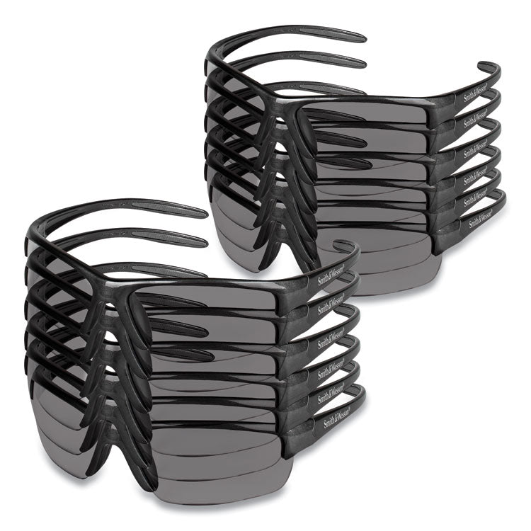 Equalizer Safety Glasses, Gunmetal Half Frame, Smoke Dual Lens, 12/Box