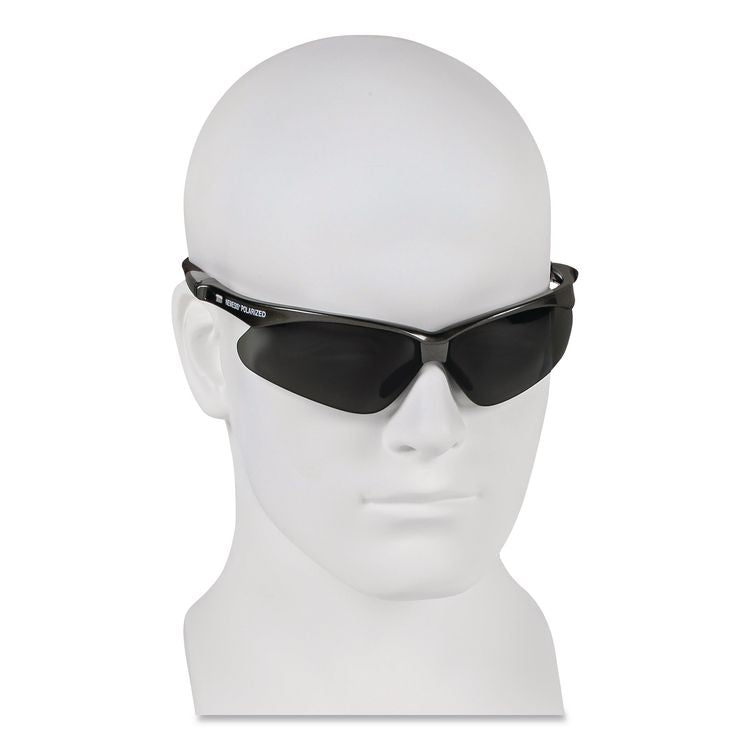 Nemesis Safety Glasses, Gunmetal Half Frame, Smoke Dual Lens, 12/Box