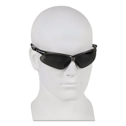 Nemesis Safety Glasses, Gunmetal Half Frame, Smoke Dual Lens, 12/Box