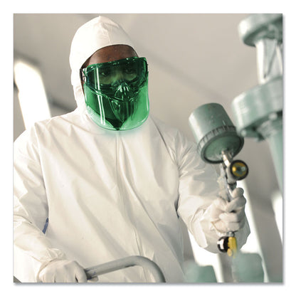 V90 Shield Safety Goggles with Face Shield, OTG, Green Shade 3 VLT Anti-Fog Lens, Black Frame, 6/Box